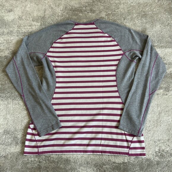 Patagonia Shirt Womens Medium Capilene 3 Midweight Crew Baselayer Top Striped - Picture 4 of 7